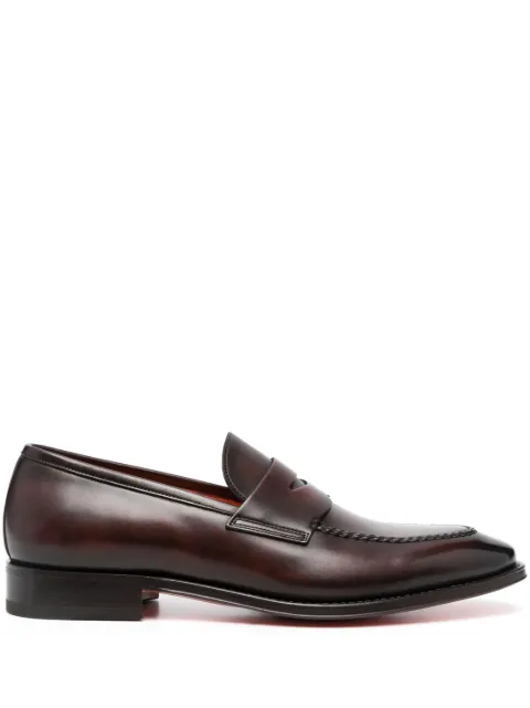 Santoni mocasines penny pulidos 