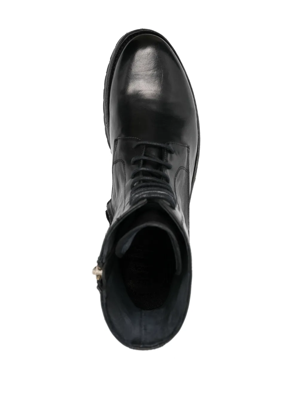 Shop Officine Creative Lace-up Leather Boots In Schwarz