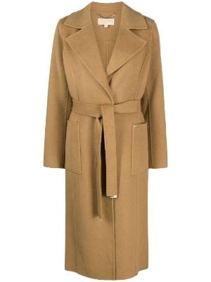 MICHAEL Michael Kors Double-breasted Tailored Coat in Natural