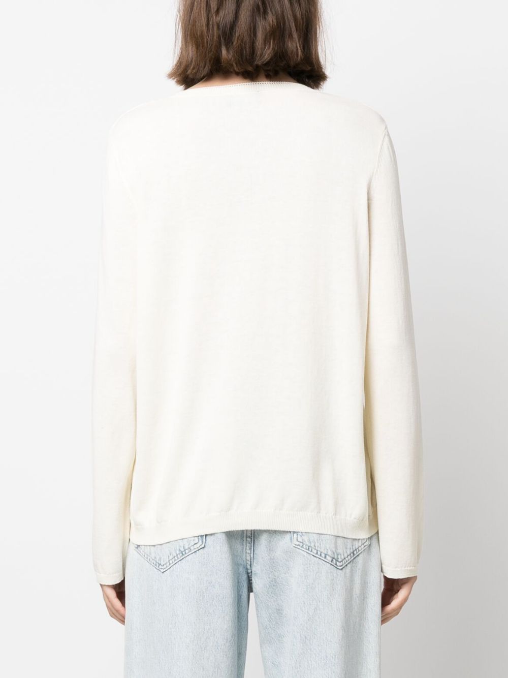 A.P.C. logo-embroidered cotton jumper Women