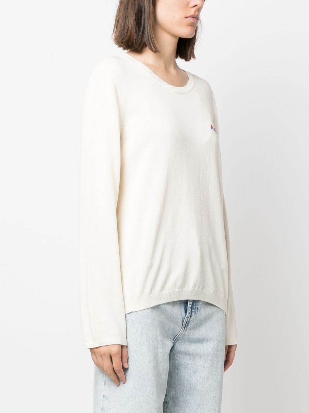 A.P.C. logo-embroidered cotton jumper Women