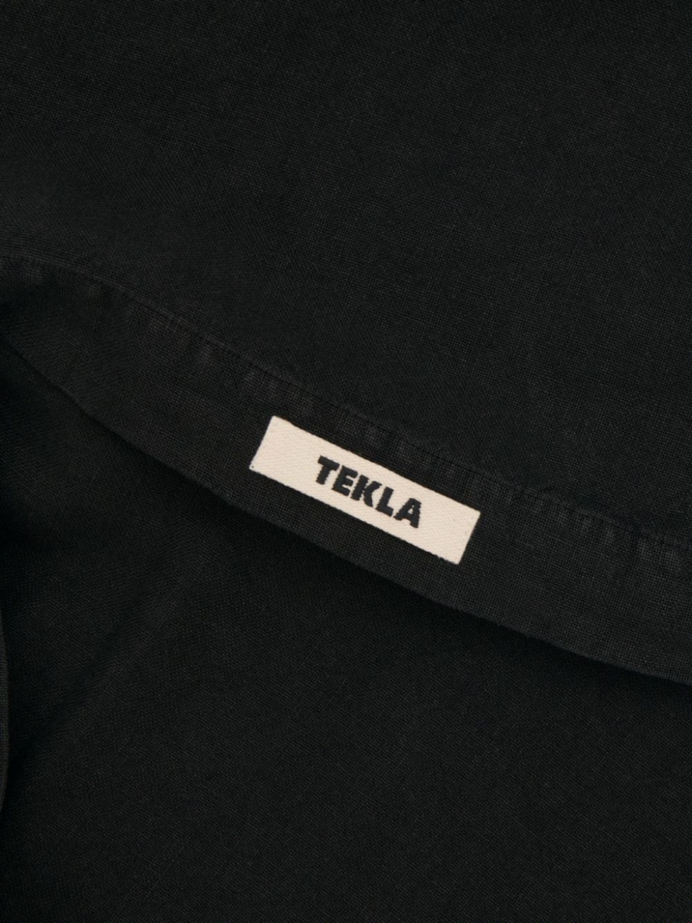 Shop Tekla Stonewashed Linen Bedspread (240x260cm) In Black