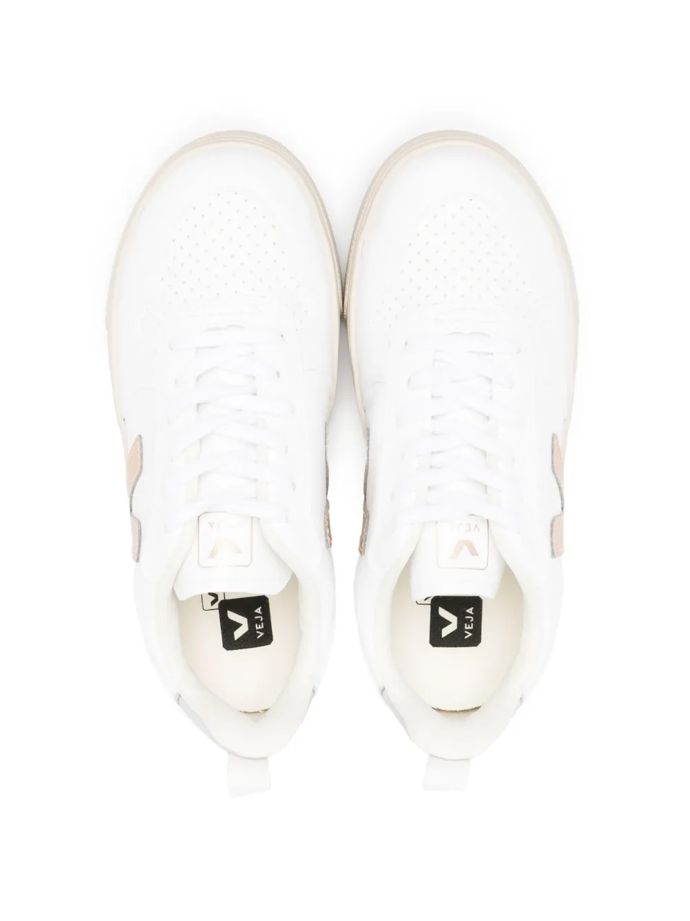 Veja Kids Logo-patch Low-top Leather Sneakers - White 