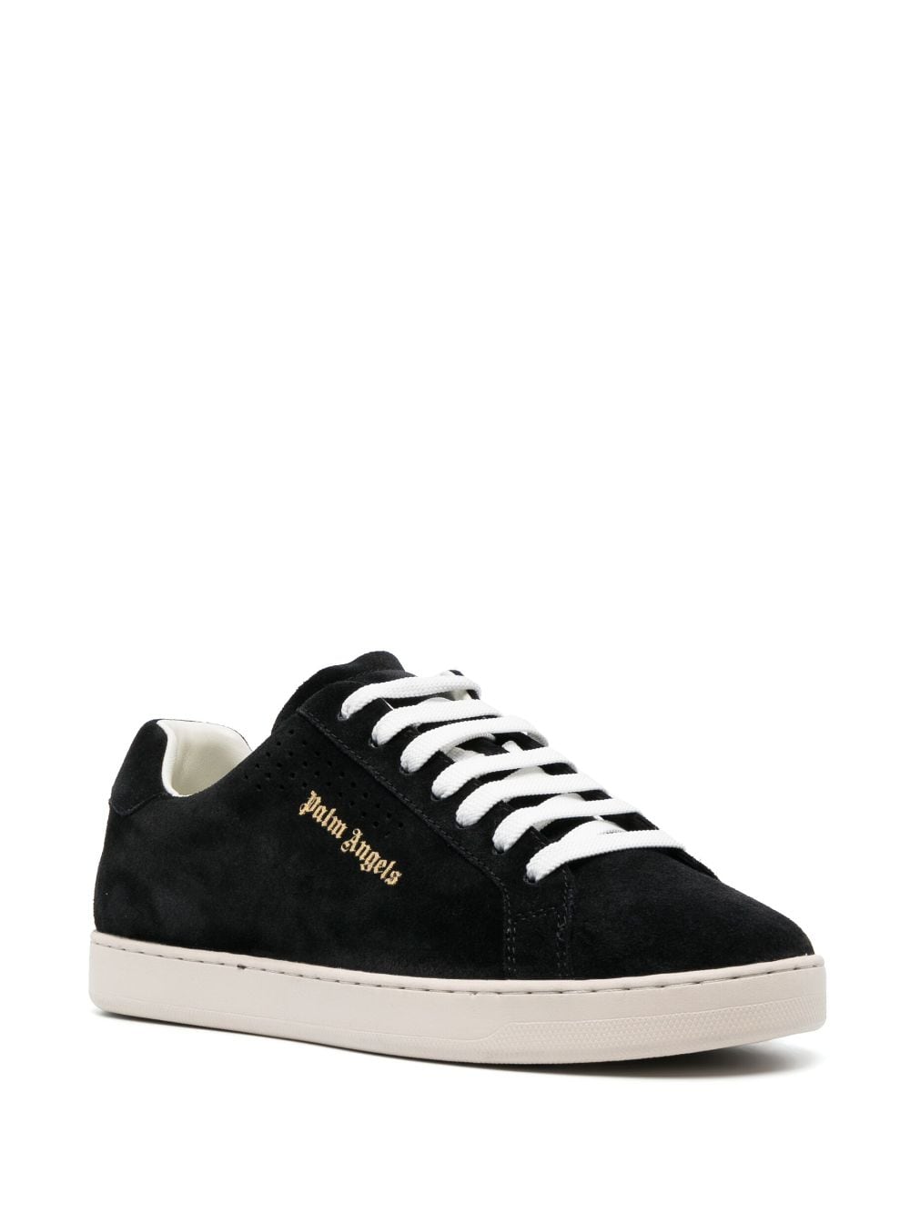 Shop Palm Angels Palm One Suede Sneakers In Black