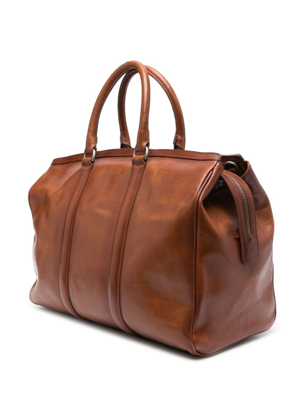 Officine Creative Quentin 009 leather duffle bag - Bruin