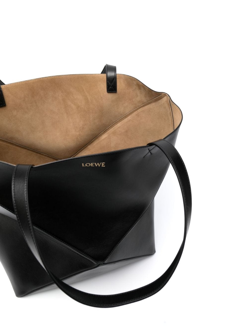 Shop Loewe Puzzle Tote Bag In Black