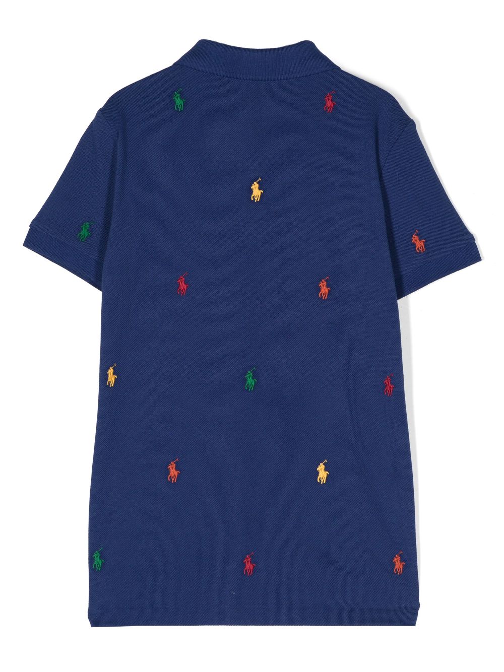 Ralph Lauren Kids Polo Pony-embroidered cotton polo shirt - Blauw