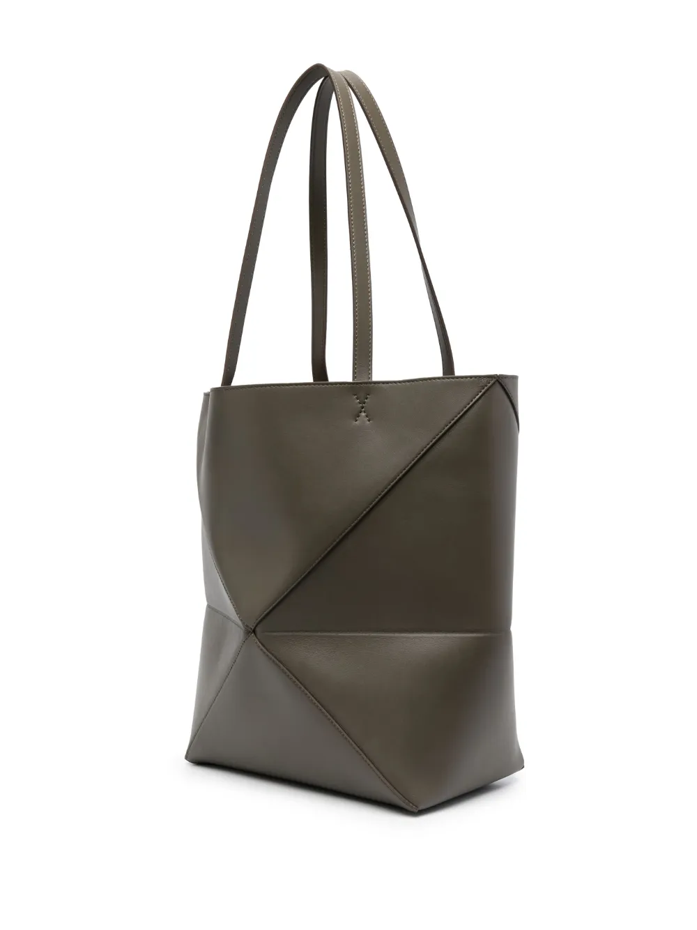 Loewe Medium Puzzle Fold Tote Bag In Green