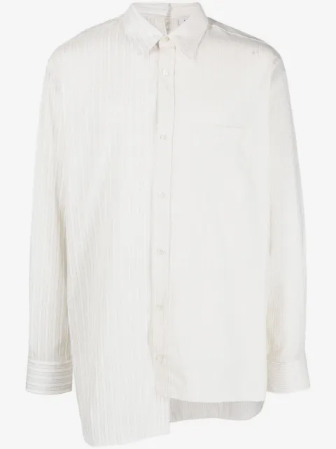 Lanvin striped asymmetric-hem shirt