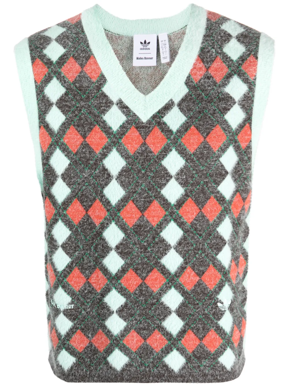 Adidas x Wales Bonner gebreide spencer Groen