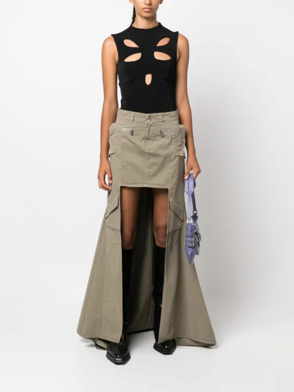 【PORTERNA】Verni cargo long skirt Coperni Panelled Cargo Maxi Skirt | Green | FARFETCH
