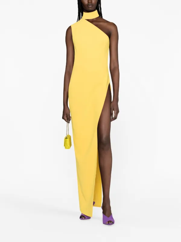 M not one shoulder side slit Dress Farfetch