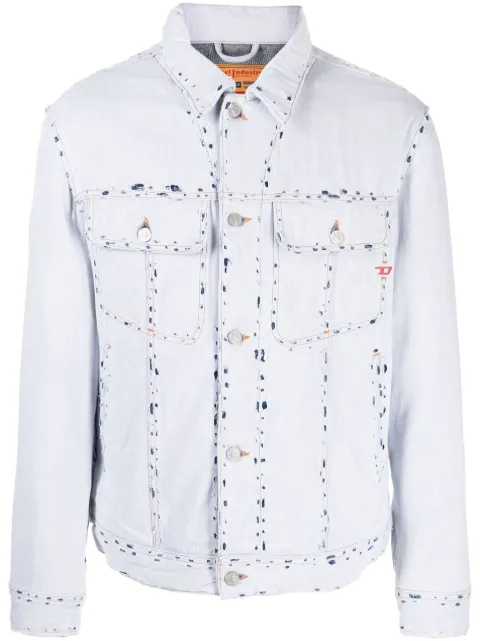 Diesel D-Barcy ripped denim jacket