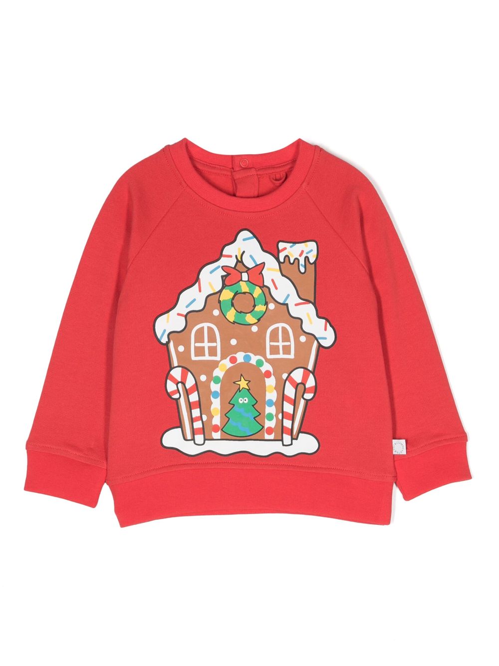 Stella McCartney Kids graphic-print cotton sweatshirt - Red