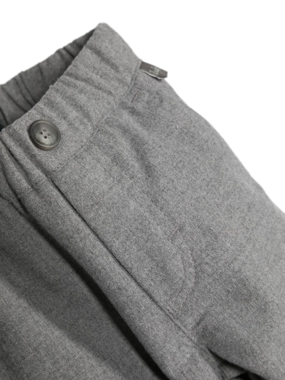 Shop Il Gufo Logo-patch Cotton Trousers In Grey