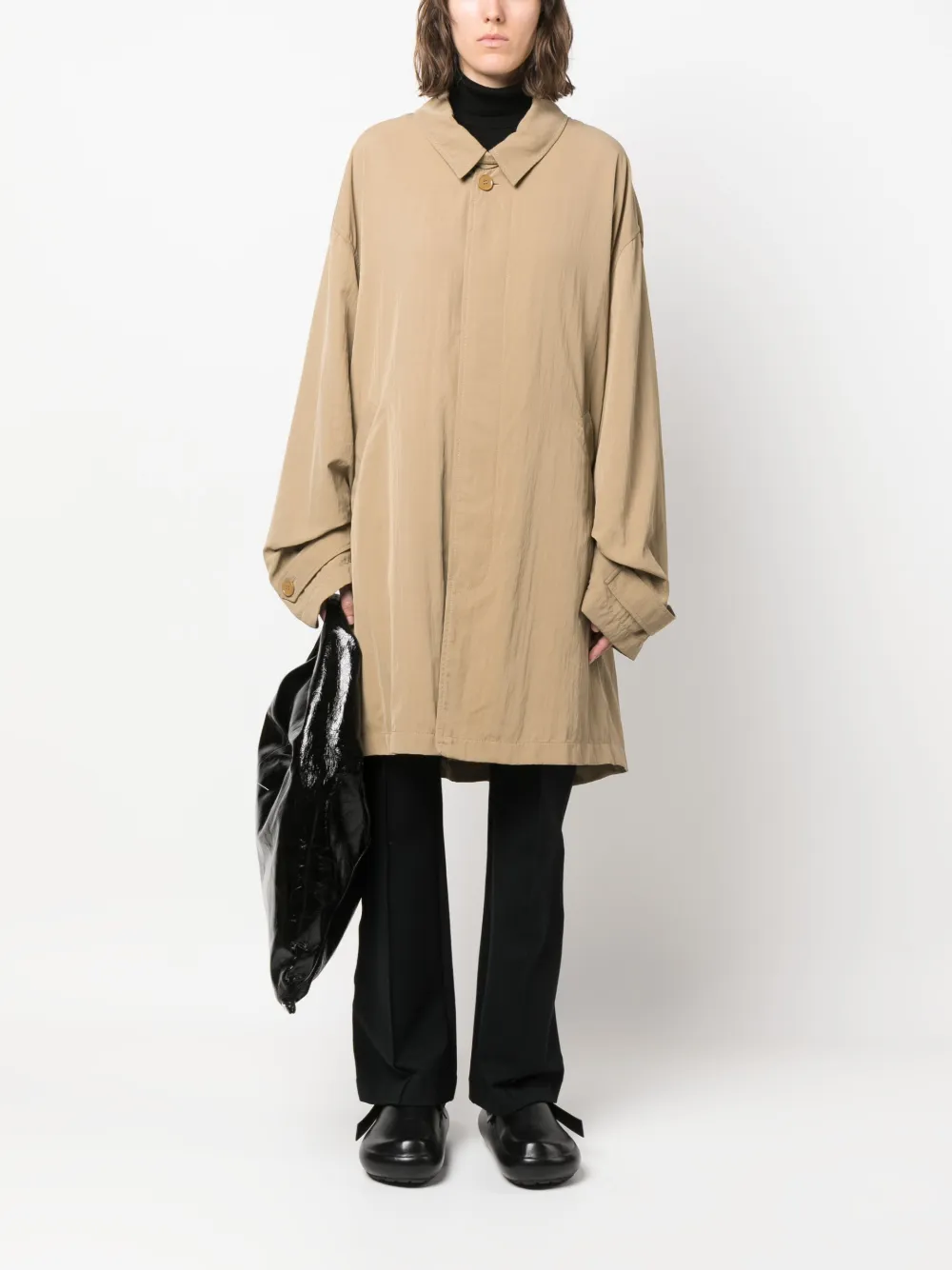 MM6 Maison Margiela button-up Oversized Cotton Parka - Farfetch