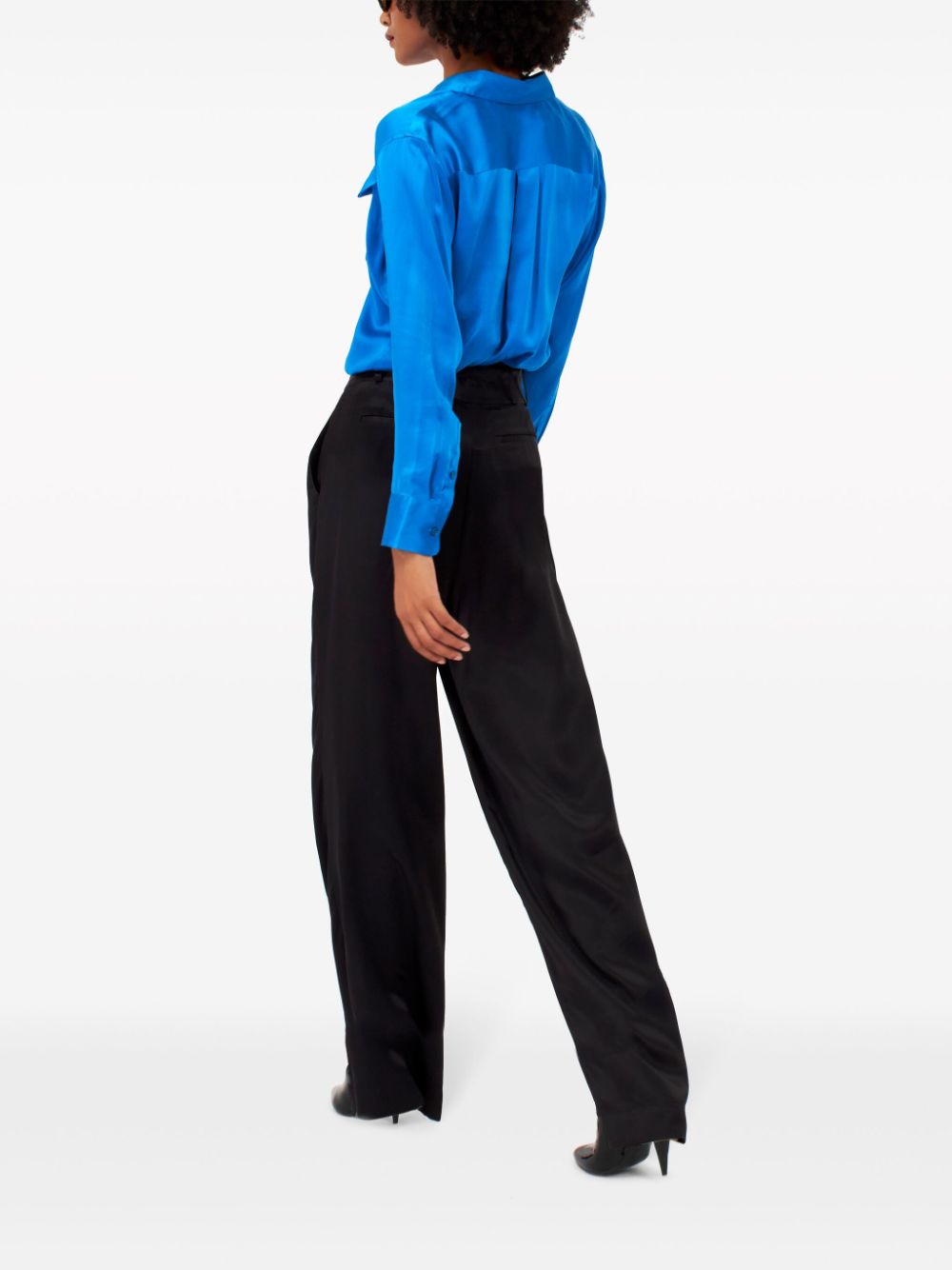 Shop Equipment Signature Silk Shirt In Blue