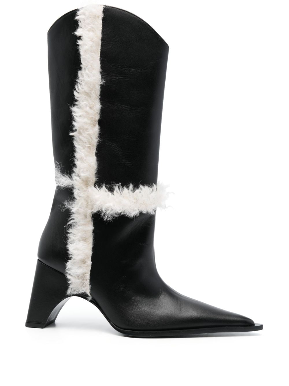Image 1 of Coperni 85mm shearling-detail leather boots