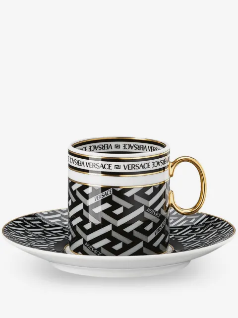 Versace La Greca Signature 浓缩咖啡杯与茶碟