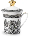 Versace Marqueterie porcelain lid mug - Neutrals