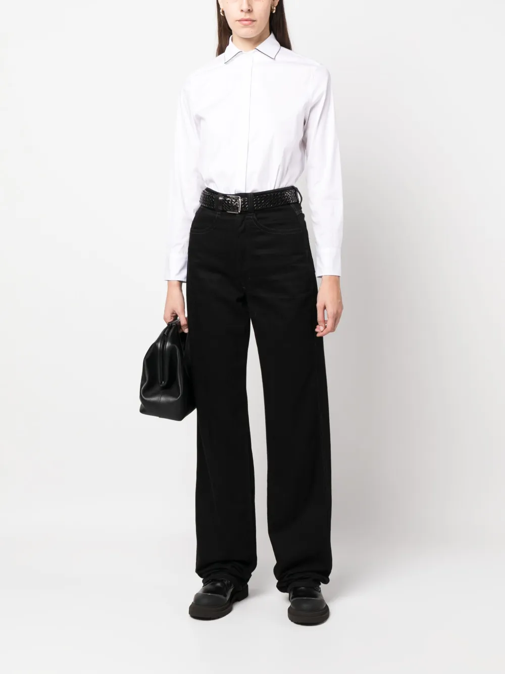 Brunello Cucinelli Blouse met contrasterende afwerking - Wit