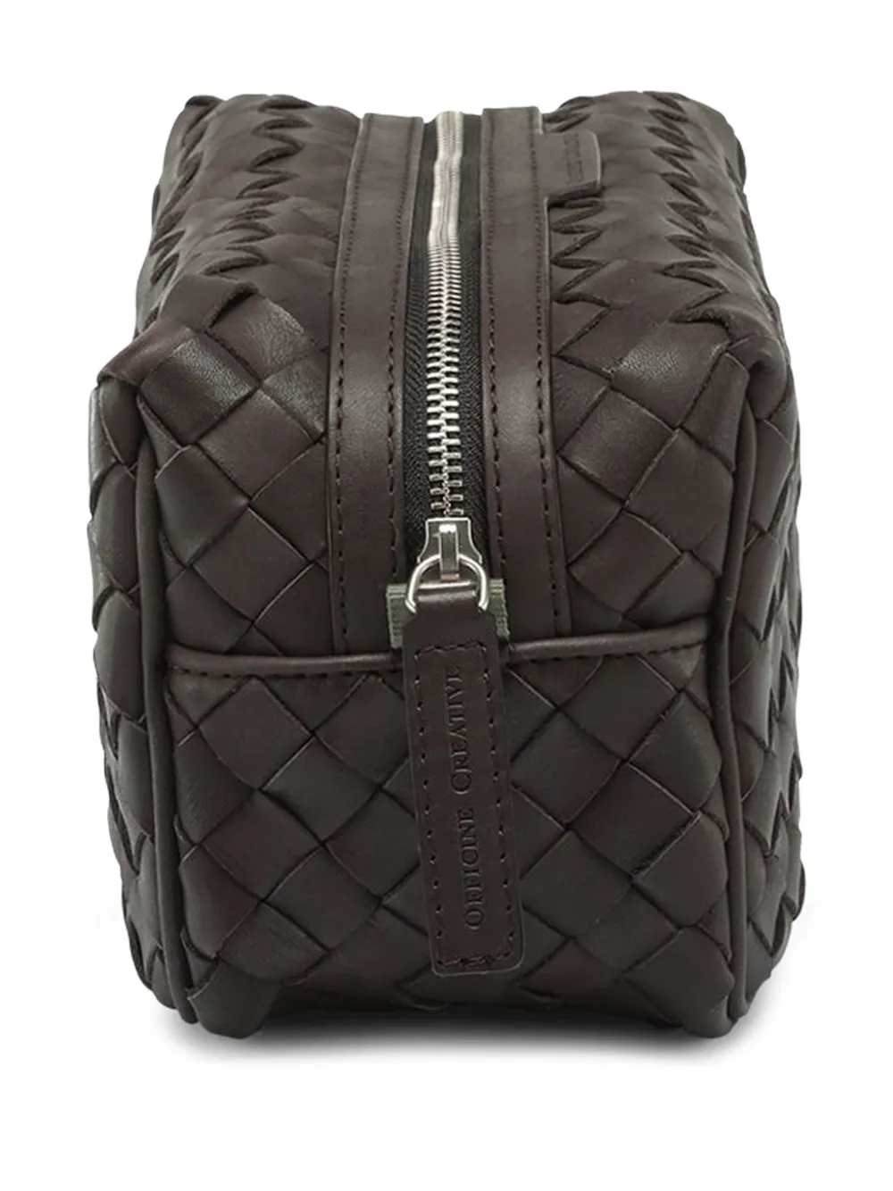 Officine Creative Armor 014 buidel van geweven leer Bruin
