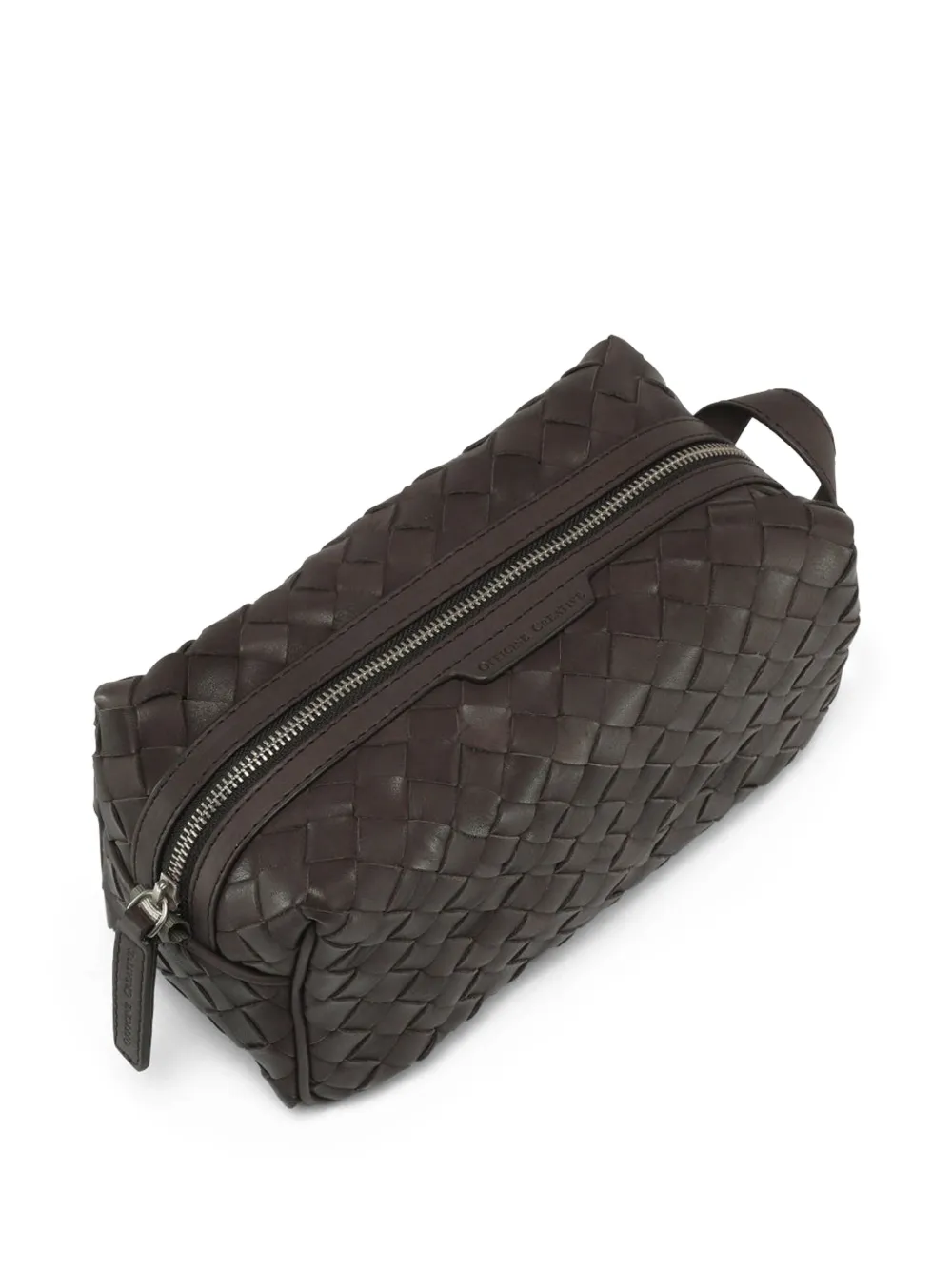 Officine Creative Armor 014 buidel van geweven leer Bruin