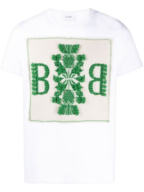 Barrie cashmere logo-patch T-shirt