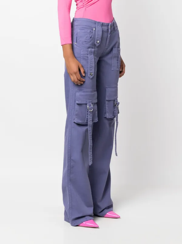 Blumarine straight-leg Cargo Jeans | Purple | FARFETCH