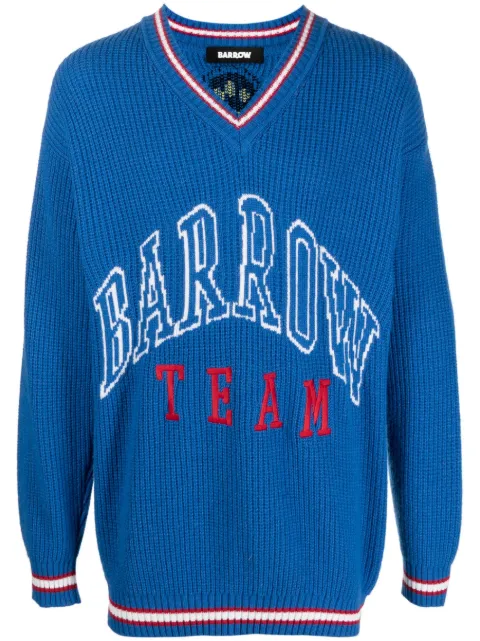 BARROW suéter con logo en intarsia