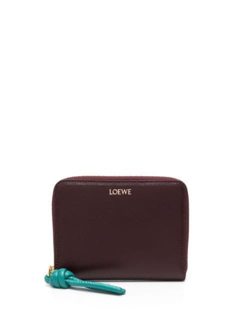 LOEWE logo-embossed knot leather wallet