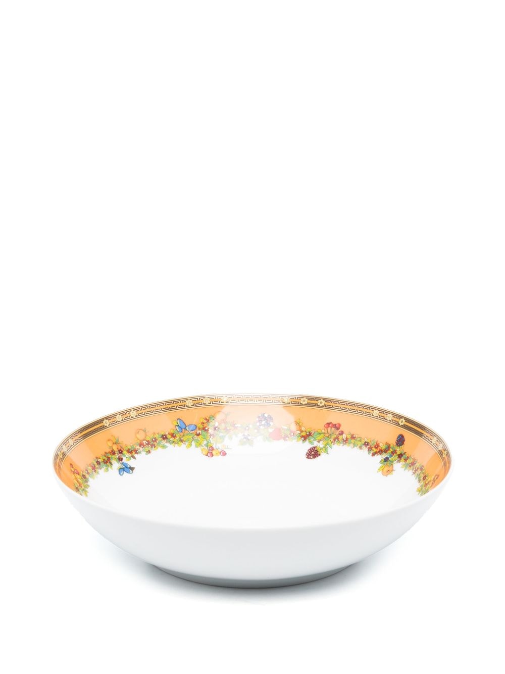 Versace floral-print porcelain round plate (22cm) - Wit