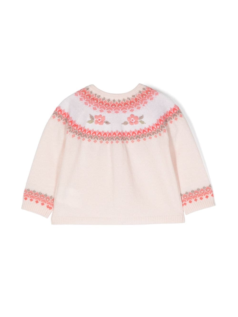 Tartine Et Chocolat crew-neck embroidered cardigan - Roze