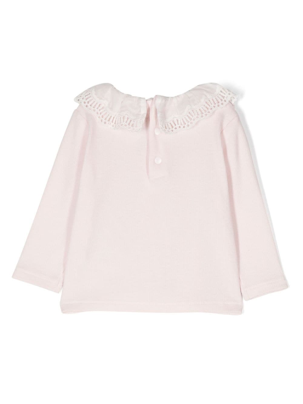 Tartine Et Chocolat ruffled-collar long-sleeve top - Roze