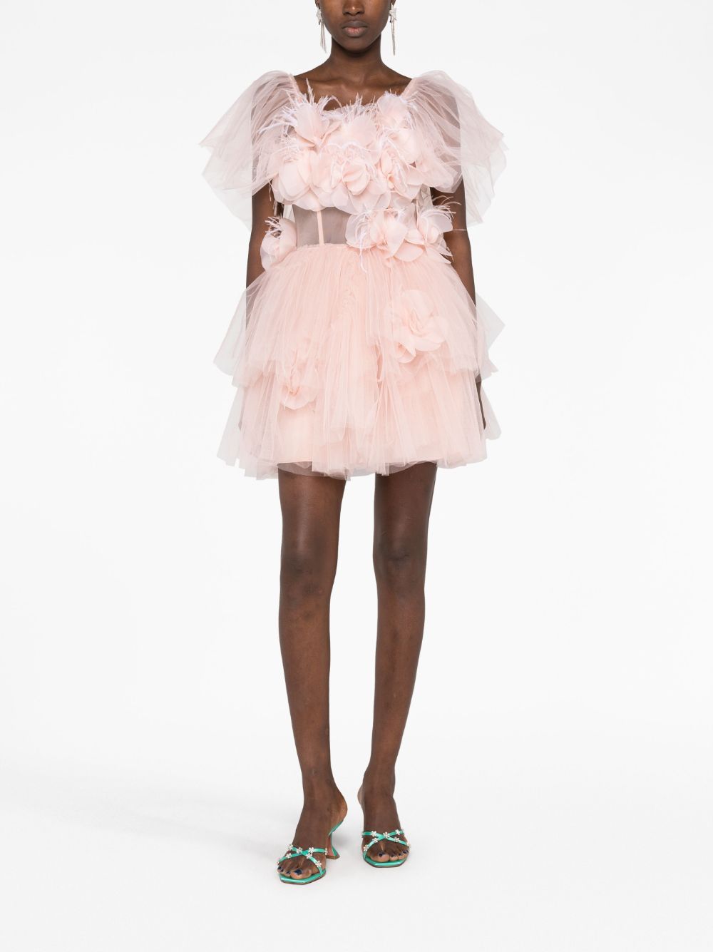 Loulou Mini-jurk met ruches - Roze
