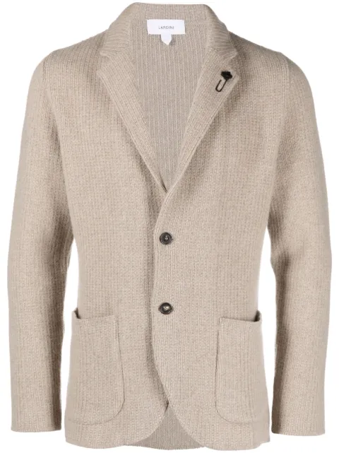 Lardini single-breasted knitted cashmere blazer 