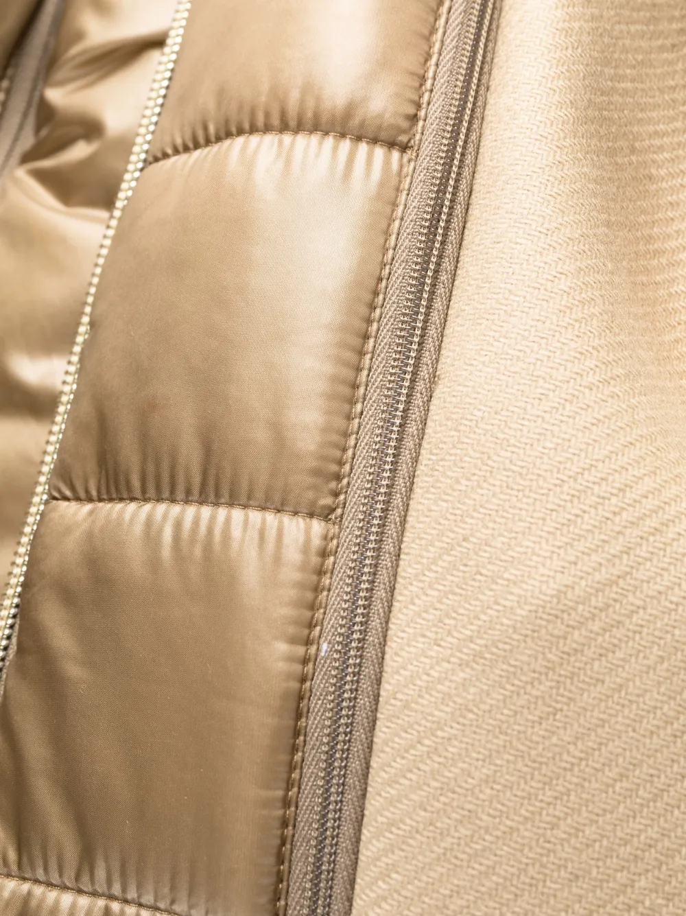 Padded-Collar Single-Breasted Coat