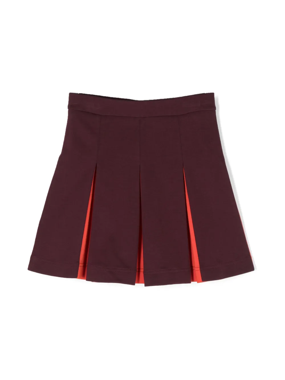 Burberry Kids tow-tone pleated miniskirt - Rood