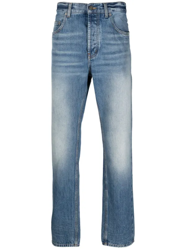 Saint Laurent mid-rise straight-leg Jeans - Farfetch