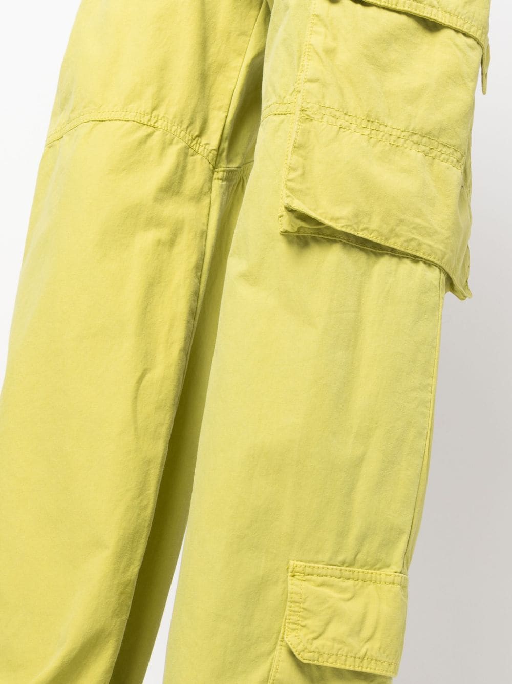 Shop Pinko Wide-leg Cargo Trousers In Green