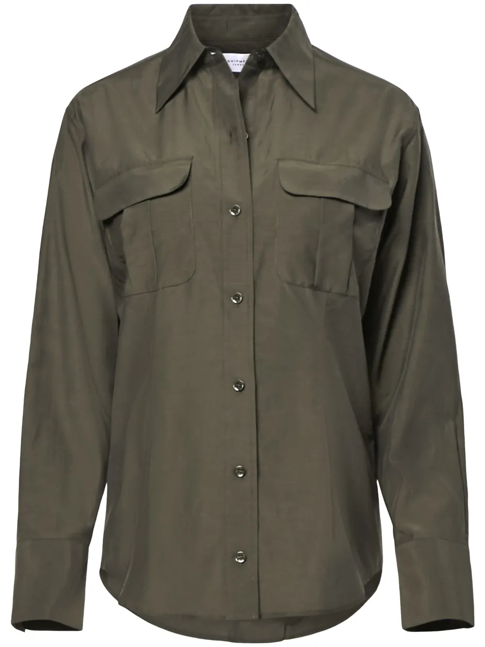 Equipment Blouse met gespreide kraag Groen