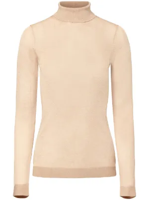 Roll neck beige outlet jumper