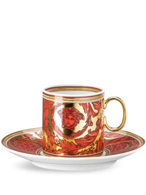 Versace plato y taza para café Medusa Garland