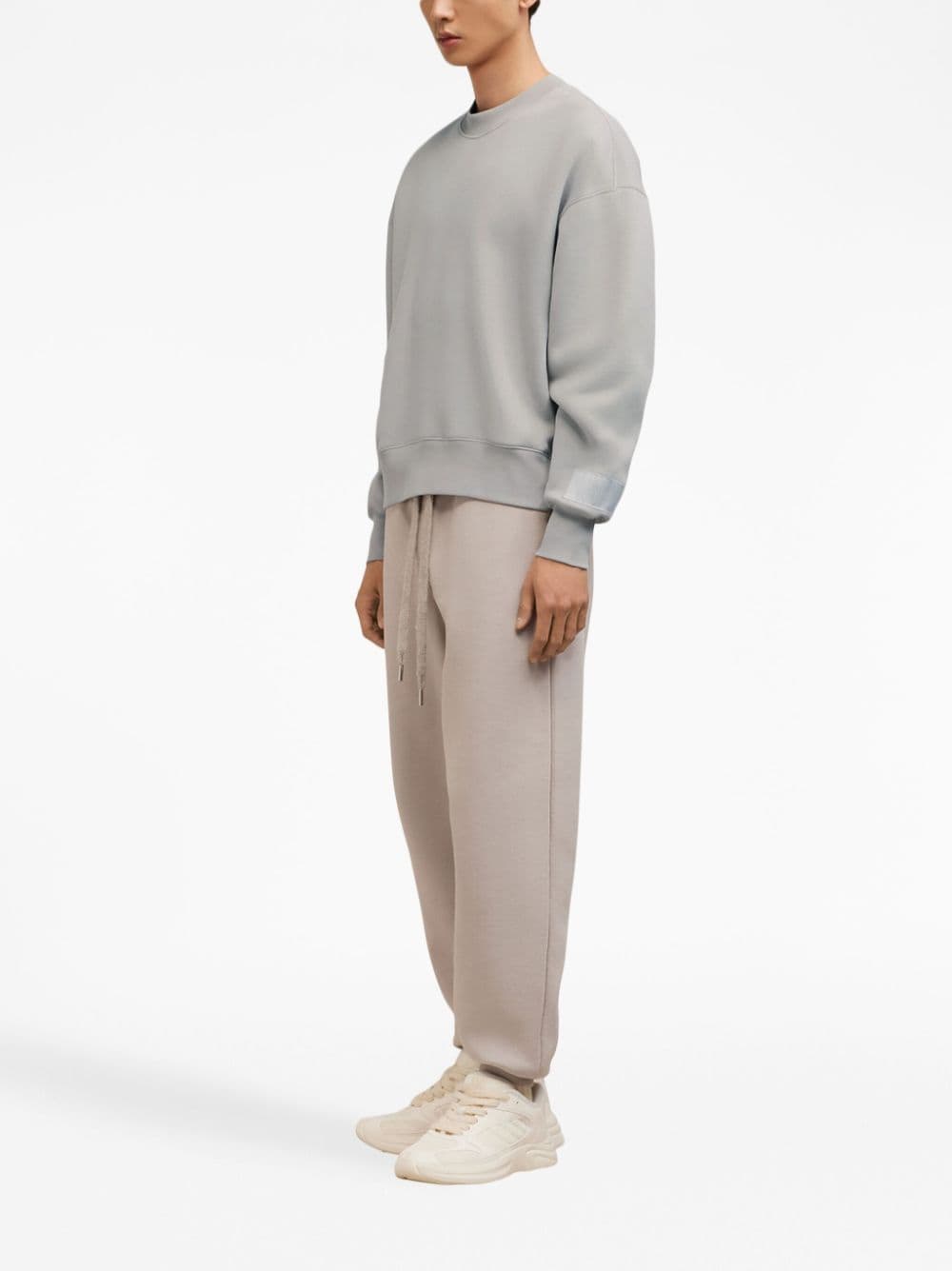 Shop Ami Alexandre Mattiussi Logo-patch Sweatshirt In Grey