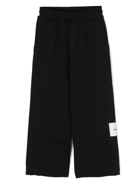 MSGM Kids logo-patch cotton track pants