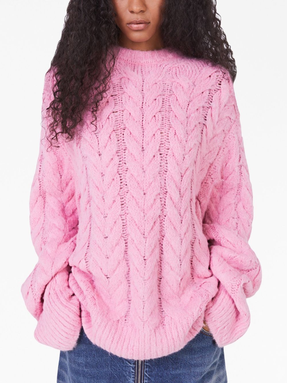 Best buy for Stella McCartney cable-knit long-sleeve jumper Women