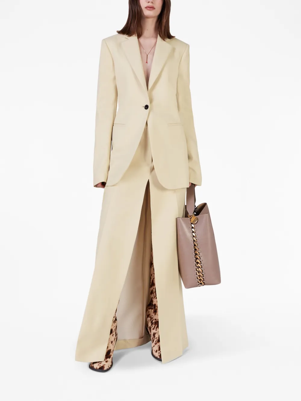 Stella McCartney Maxi-rok met split - Beige