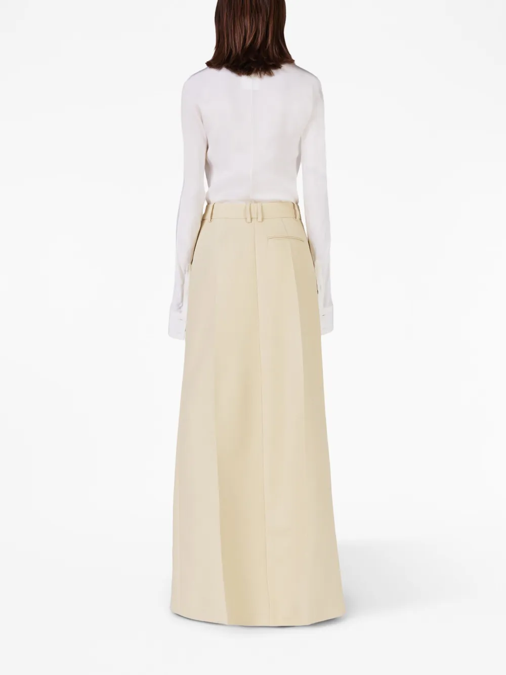 Stella Mccartney Front-slit Maxi Skirt In Neutrals