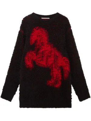 Stella McCartney Tiger-intarsia wool-blend jumper - ShopStyle Sweaters