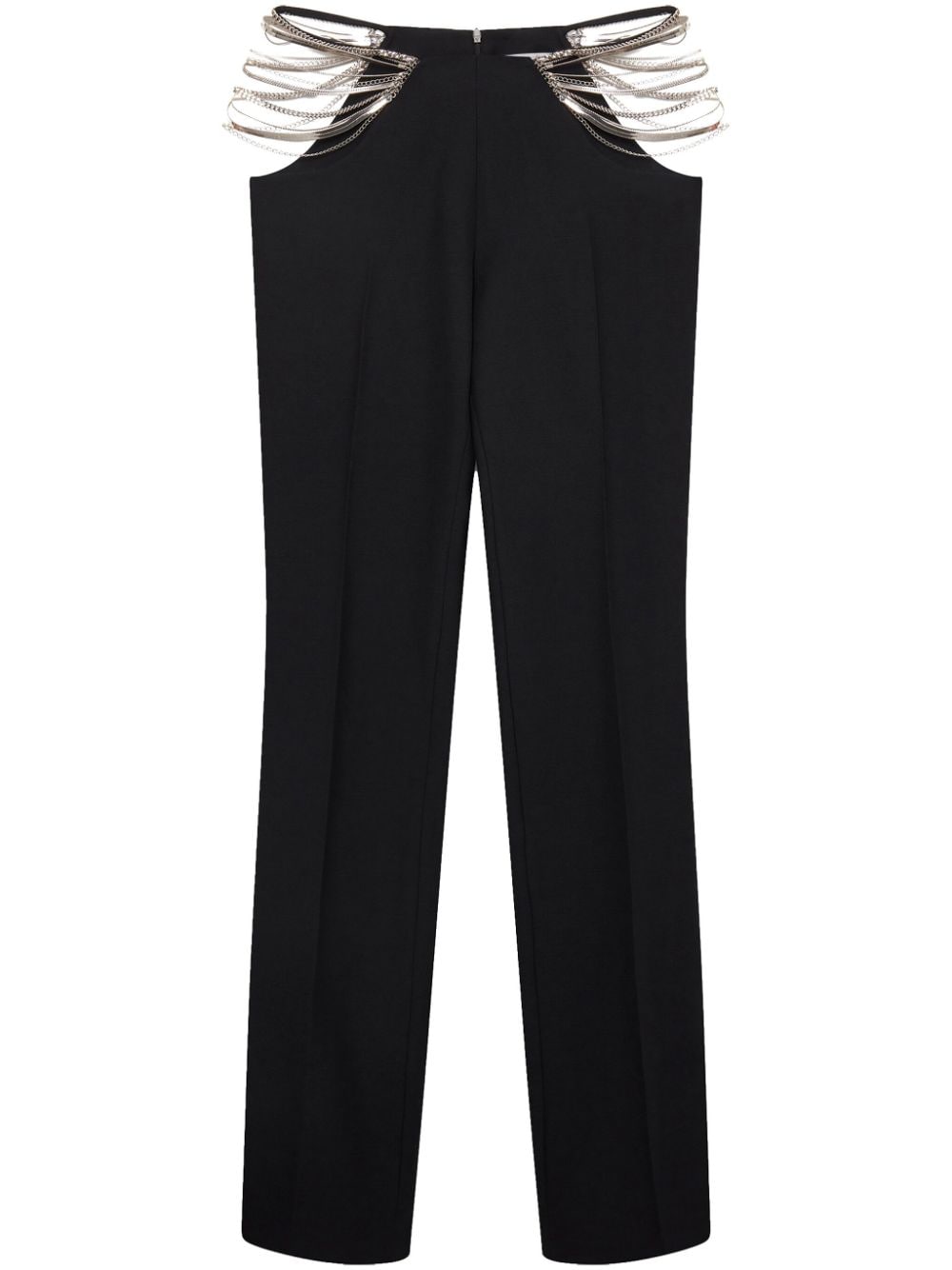 Stella McCartney chain-link waistband trousers - Nero